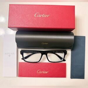 Authentic Cartier C Décor Eyeglasses CT0005O 005 Havana - Like New Full Set